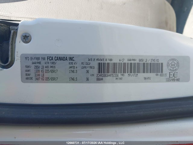 Dodge Grand Caravan Se 2017 2C4RDGBG8HR751556 Image 9