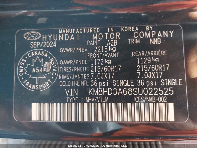 Продажа на аукционе авто 2025 Hyundai Kona Electric Preferred With Trend Package, vin: KM8HD3A68SU022525, номер лота: 12660763