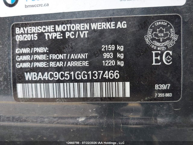 BMW 4 Series 2016 WBA4C9C51GG137466 Image 18