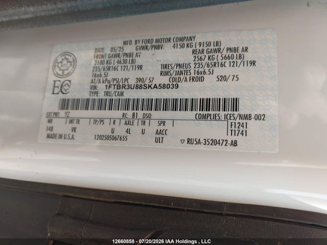 Ford Transit-250 Cargo 2025 1FTBR3U88SKA58039 Image 19