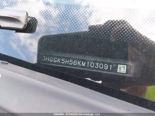 12660866 :رقم المزاد ، 3HGGK5H56KM103091 vin ، 2019 Honda Fit مزاد بيع