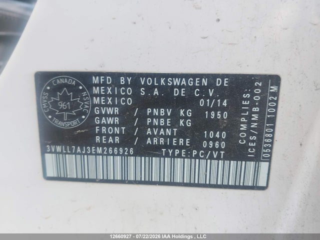 Volkswagen Jetta 2014 3VWLL7AJ3EM266926 Image 9