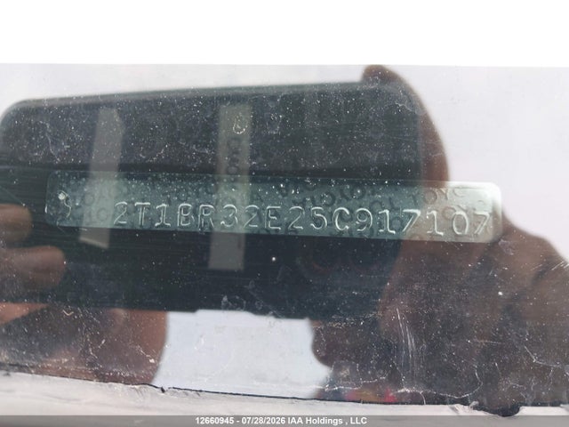12660945 :رقم المزاد ، 2T1BR32E25C917107 vin ، 2005 Toyota Corolla Ce/le/s مزاد بيع