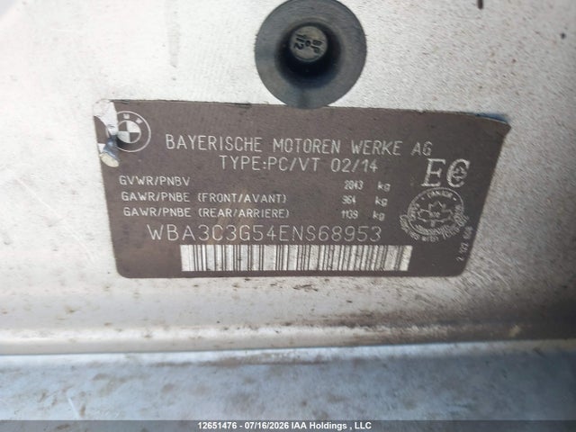 BMW 320i Xdrive 2014 WBA3C3G54ENS68953 Image 9