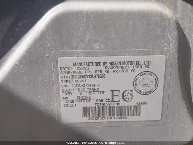 Nissan Kicks Play Sv 2025 3N1CP5CV1SL476506 Image 9