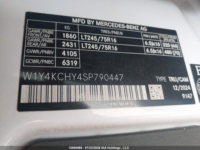 W1Y4KCHY4SP790447 Mercedes-Benz Sprinter 2500