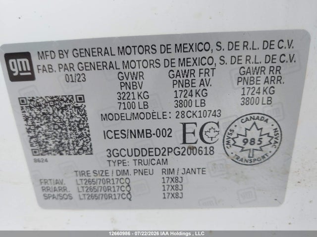 Chevrolet Silverado K1500 Lt 2023 3GCUDDED2PG200618 Image 9