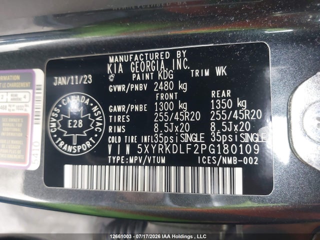 KIA Sorento Sx/sxp 2023 5XYRKDLF2PG180109 Image 17