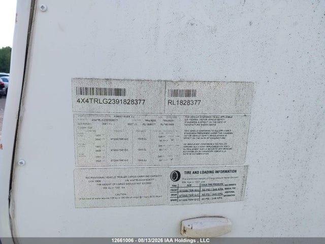 Продажа на аукционе авто 2009 Rockwood Travel Trailer, vin: 4X4TRLG2391828377, номер лота: 12661006