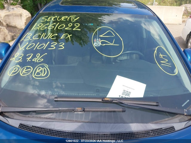 2013 Honda Civic Ex მანქანა იყიდება აუქციონზე, vin: 2HGFB2F54DH010133, აუქციონის ნომერი: 12661022