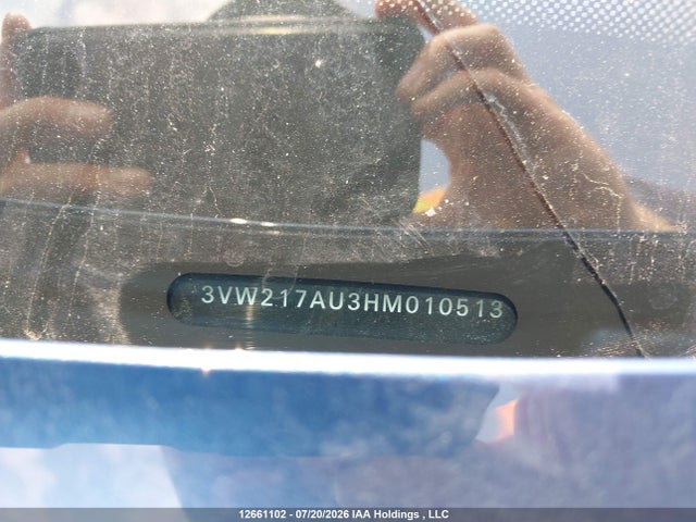 12661102 :رقم المزاد ، 3VW217AU3HM010513 vin ، 2017 Volkswagen Golf S/wolfsburg/se/sel مزاد بيع