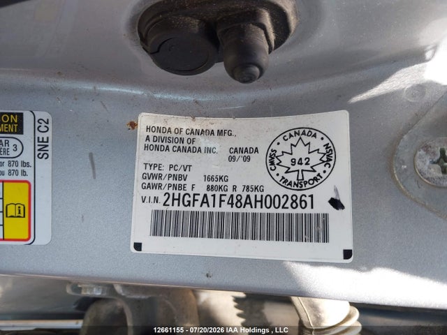 Продажа на аукционе авто 2010 Honda Civic Dx-g, vin: 2HGFA1F48AH002861, номер лота: 12661155