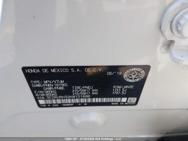 Honda HR-V LX 2019 3CZRU5H32KM101686 Image 18