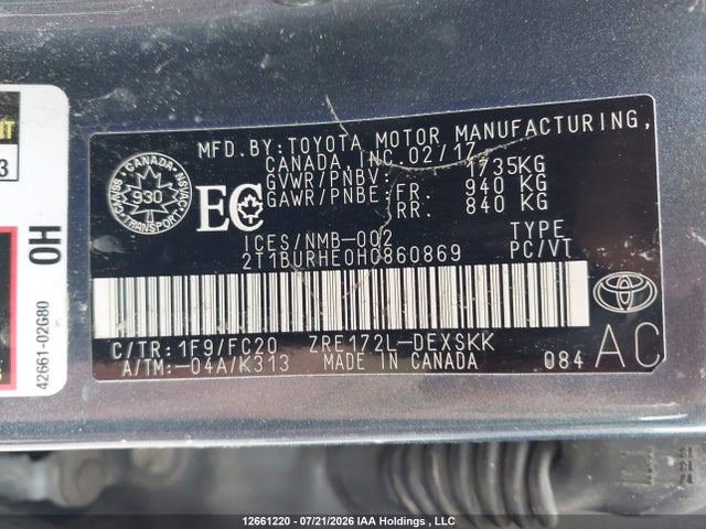 Toyota COROLLA SE 2017 2T1BURHE0HC860869 Image 21