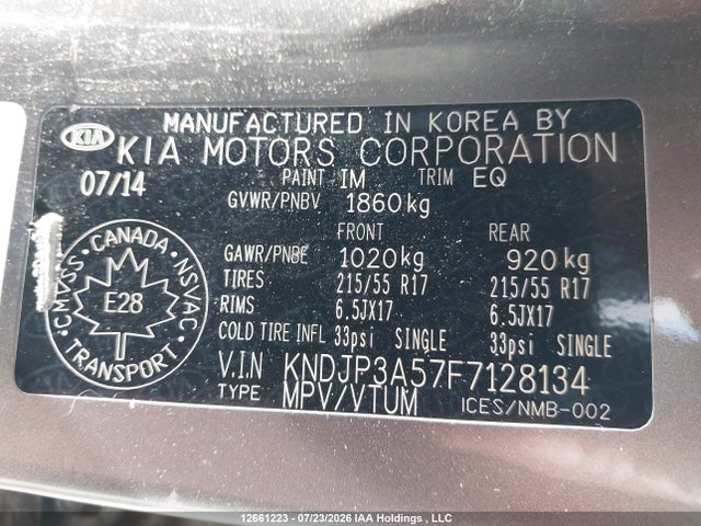 Продажа на аукционе авто 2015 Kia Soul Ex/ex+/ex+ Eco, vin: KNDJP3A57F7128134, номер лота: 12661223