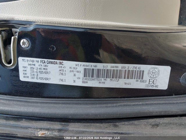 Dodge Grand Caravan Crew 2017 2C4RDGDG9HR775314 Image 9