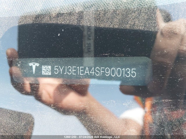 Aukcja sprzedaży 2025 Tesla Model 3 Long Range Rear-wheel Drive/standard Rear-wheel Drive, vin: 5YJ3E1EA4SF900135, numer aukcji: 12661250