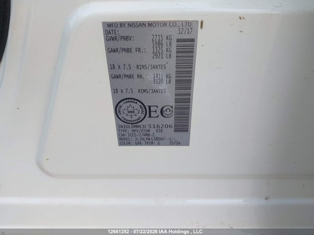 Продажа на аукционе авто 2018 Infiniti Qx60, vin: 5N1DL0MMXJC516206, номер лота: 12661252