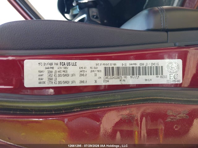 Dodge DURANGO GT 2017 1C4RDJDG3HC638875 Image 9