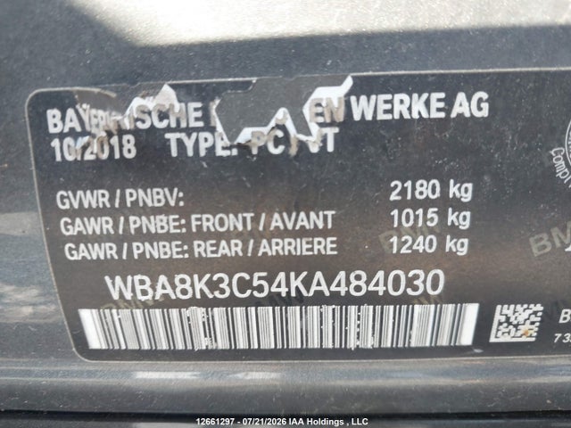 Продаж на аукціоні авто 2019 Bmw 330i Xdrive Touring, vin: WBA8K3C54KA484030, номер лоту: 12661297