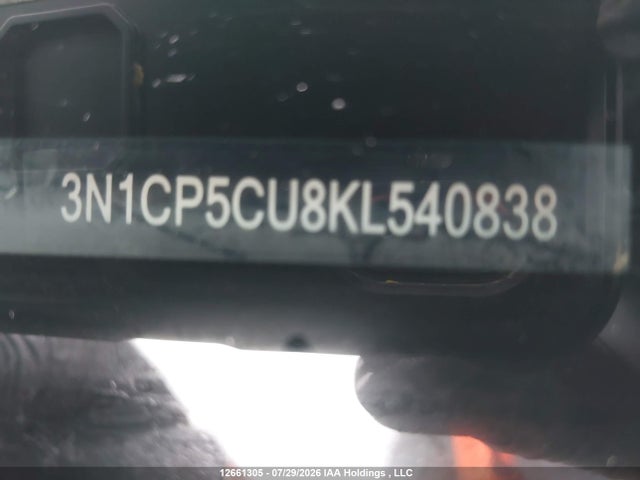 Продажа на аукционе авто 2019 Nissan Kicks S/sr/sv, vin: 3N1CP5CU8KL540838, номер лота: 12661305