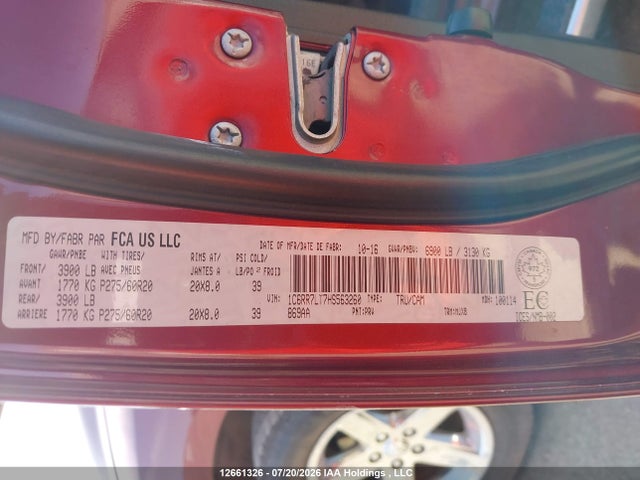 RAM 1500 Slt 2017 1C6RR7LT7HS563260 Image 18
