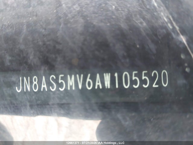 12661371 :رقم المزاد ، JN8AS5MV6AW105520 vin ، 2010 Nissan Rogue S/sl/krom مزاد بيع