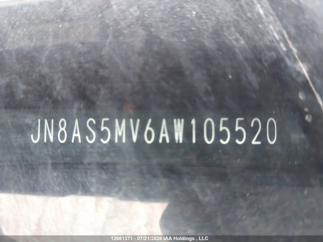 12661371 :رقم المزاد ، JN8AS5MV6AW105520 vin ، 2010 Nissan Rogue S/sl/krom مزاد بيع
