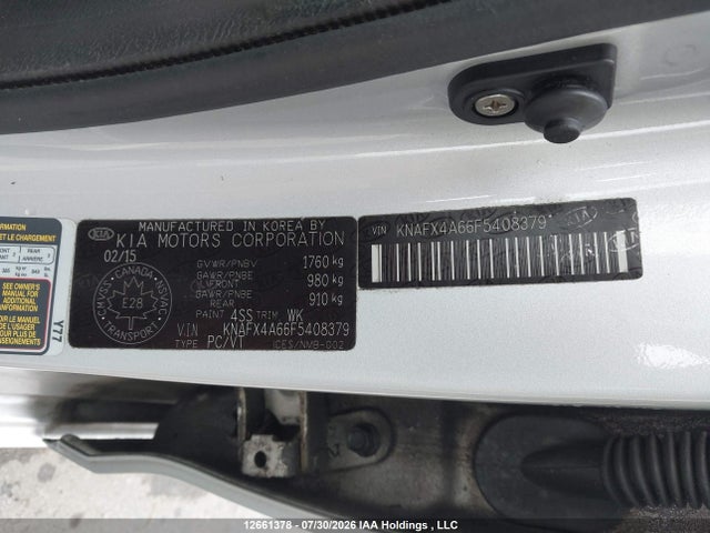 2015 Kia Forte 1.8l Lx/1.8l Lx+/lx+ Winter Edition მანქანა იყიდება აუქციონზე, vin: KNAFX4A66F5408379, აუქციონის ნომერი: 12661378