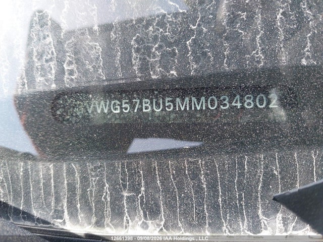 12661398 :رقم المزاد ، 3VWG57BU5MM034802 vin ، 2021 Volkswagen Jetta Execline مزاد بيع