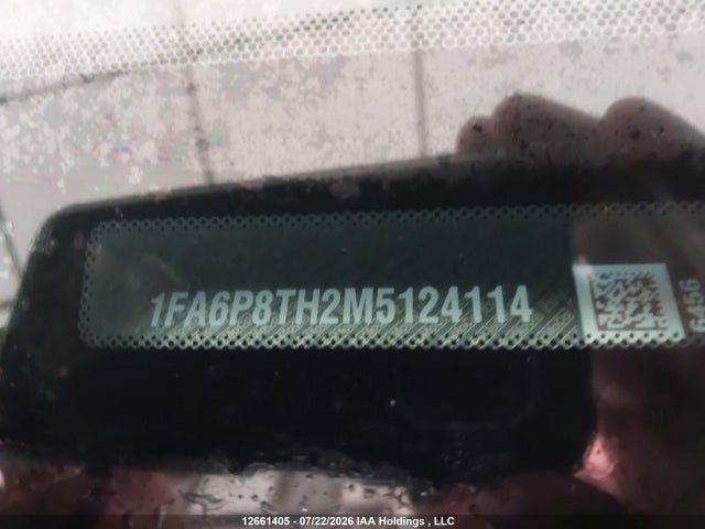 12661405 :رقم المزاد ، 1FA6P8TH2M5124114 vin ، 2021 Ford Mustang Ecoboost مزاد بيع