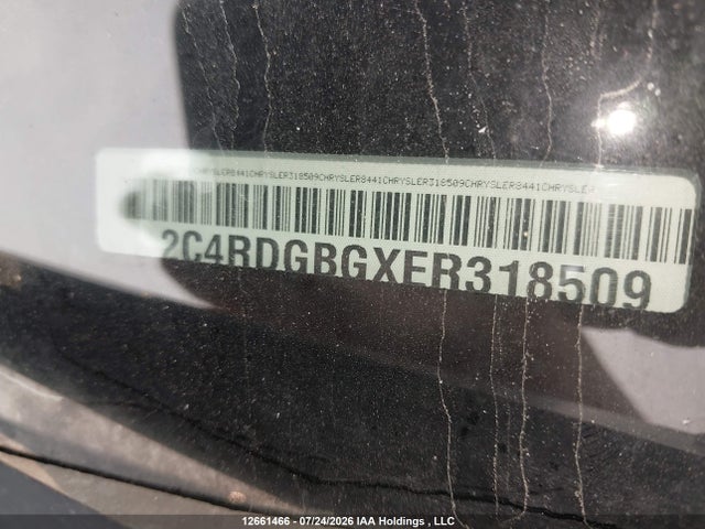 2014 Dodge Grand Caravan Se/sxt მანქანა იყიდება აუქციონზე, vin: 2C4RDGBGXER318509, აუქციონის ნომერი: 12661466