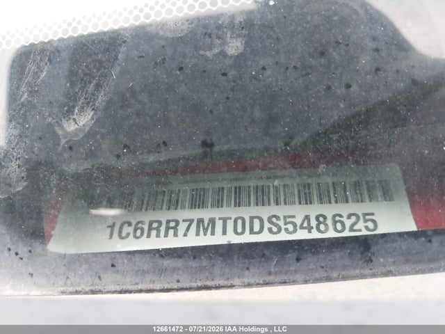 2013 Ram 1500 Sport მანქანა იყიდება აუქციონზე, vin: 1C6RR7MT0DS548625, აუქციონის ნომერი: 12661472