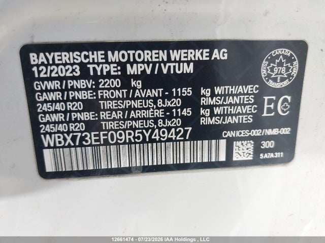 WBX73EF09R5Y49427 BMW X1 Xdrive28i