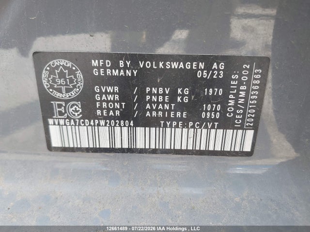 WVWGA7CD4PW202804 Volkswagen GTI S