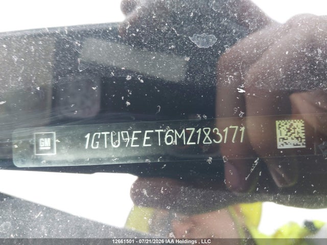 12661501 :رقم المزاد ، 1GTU9EET6MZ183171 vin ، 2021 Gmc Sierra K1500 At4 مزاد بيع
