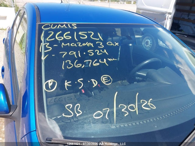 Aukcja sprzedaży 2013 Mazda Mazda3 Gx, vin: JM1BL1KF9D1791524, numer aukcji: 12661521