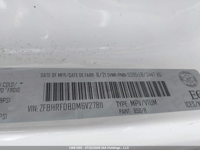 ZFBHRFDB0M6V27811 RAM Promaster City Tradesman Slt