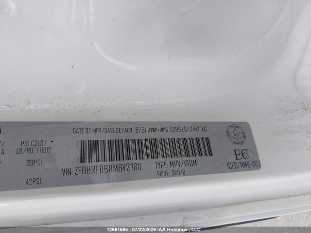 ZFBHRFDB0M6V27811 RAM Promaster City Tradesman Slt