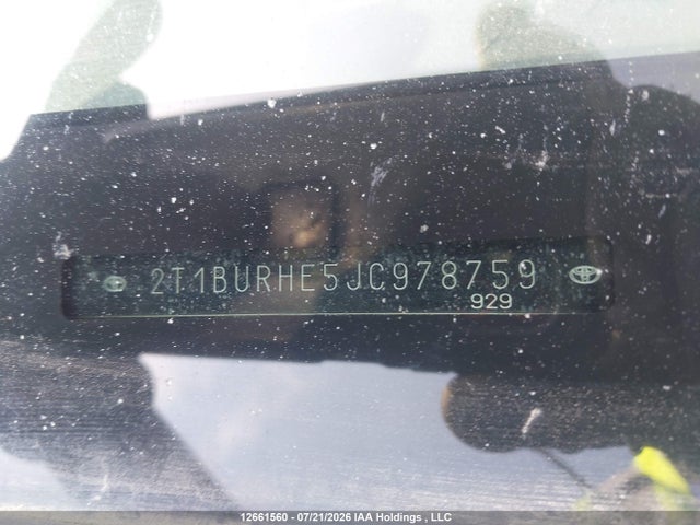 Aukcja sprzedaży 2018 Toyota Corolla Se, vin: 2T1BURHE5JC978759, numer aukcji: 12661560