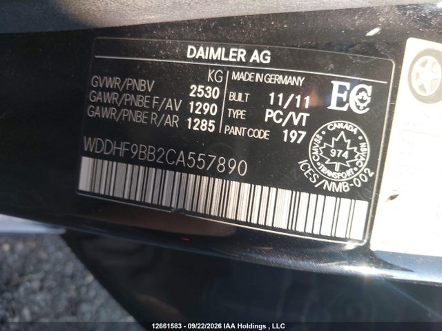 Auction sale of the 2012 Mercedes-benz E 550 4matic, vin: WDDHF9BB2CA557890, lot number: 12661583
