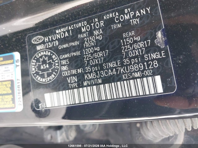 Hyundai Tucson 2019 KM8J3CA47KU989128 Image 9