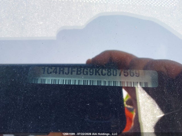 12661599 :رقم المزاد ، 1C4RJFBG9KC807569 vin ، 2019 Jeep Grand Cherokee Limited مزاد بيع