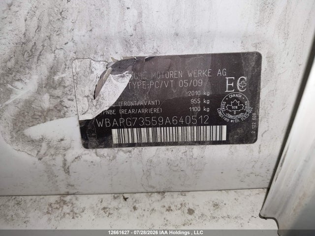 Продаж на аукціоні авто 2009 Bmw 323 I, vin: WBAPG73559A640512, номер лоту: 12661627