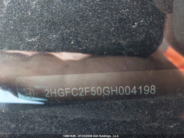 Honda Civic Lx 2016 2HGFC2F50GH004198 Image 9