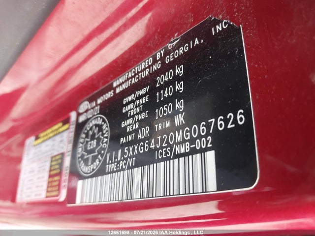 Aukcja sprzedaży 2021 Kia K5 Gt-line, vin: 5XXG64J20MG067626, numer aukcji: 12661698