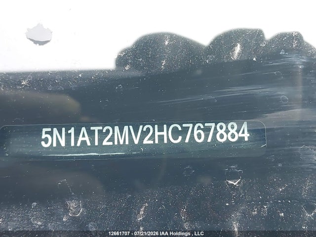 2017 Nissan Rogue მანქანა იყიდება აუქციონზე, vin: 5N1AT2MV2HC767884, აუქციონის ნომერი: 12661707