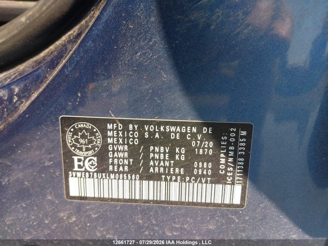 Volkswagen Jetta Highline 2020 3VWEB7BUXLM065560 Image 9