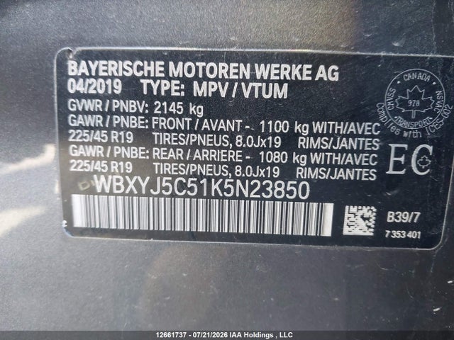 WBXYJ5C51K5N23850 BMW X2 Xdrive28i