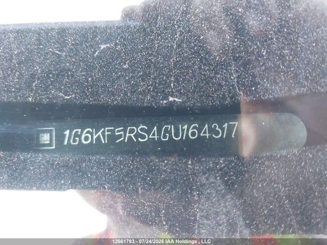 12661793 :رقم المزاد ، 1G6KF5RS4GU164317 vin ، 2016 Cadillac Ct6 مزاد بيع